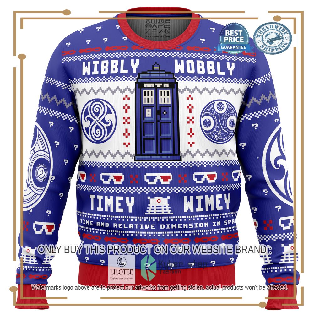 Wibbly Wobbly Doctor Who Ugly Christmas Sweater - LIMITED EDITION 7