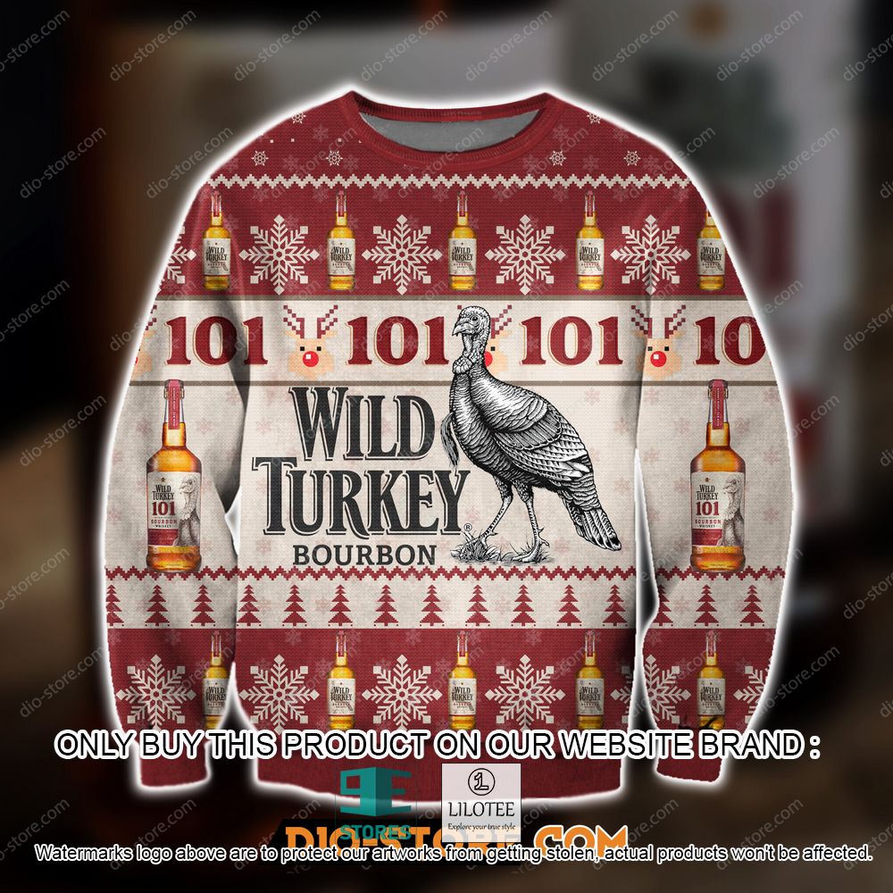 Wild Turkey Bourbon Whiskey Ugly Christmas Sweater - LIMITED EDITION 10