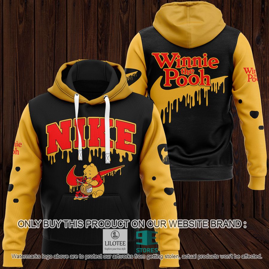 Winnie-the-Pooh Nike logo black yellow 3D Hoodie - LIMITED EDITION 9