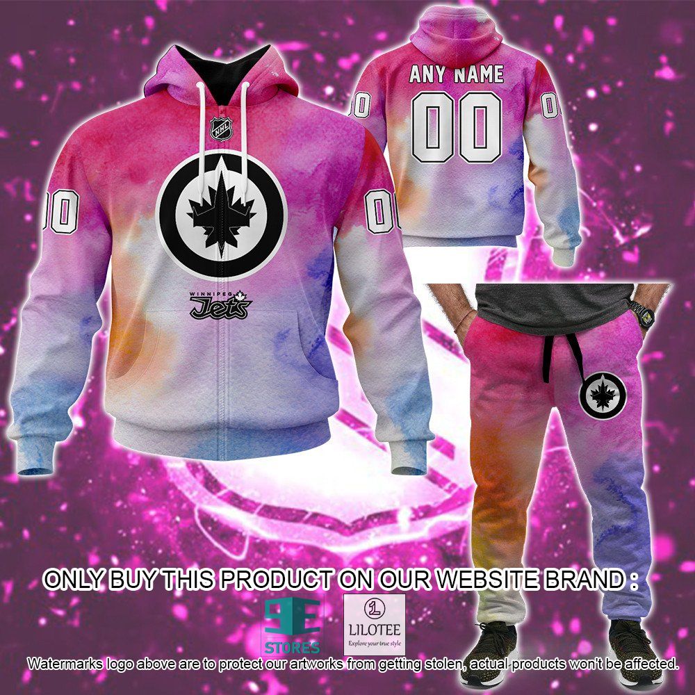 Winnipeg Jets Breast Cancer Awareness Month Personalized 3D Hoodie, Shirt - LIMITED EDITION 45