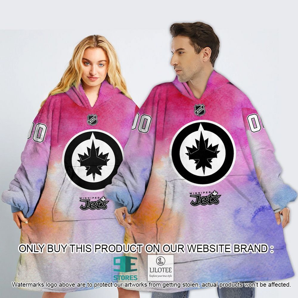 Winnipeg Jets Breast Cancer Awareness Month Personalized Hoodie Blanket - LIMITED EDITION 13