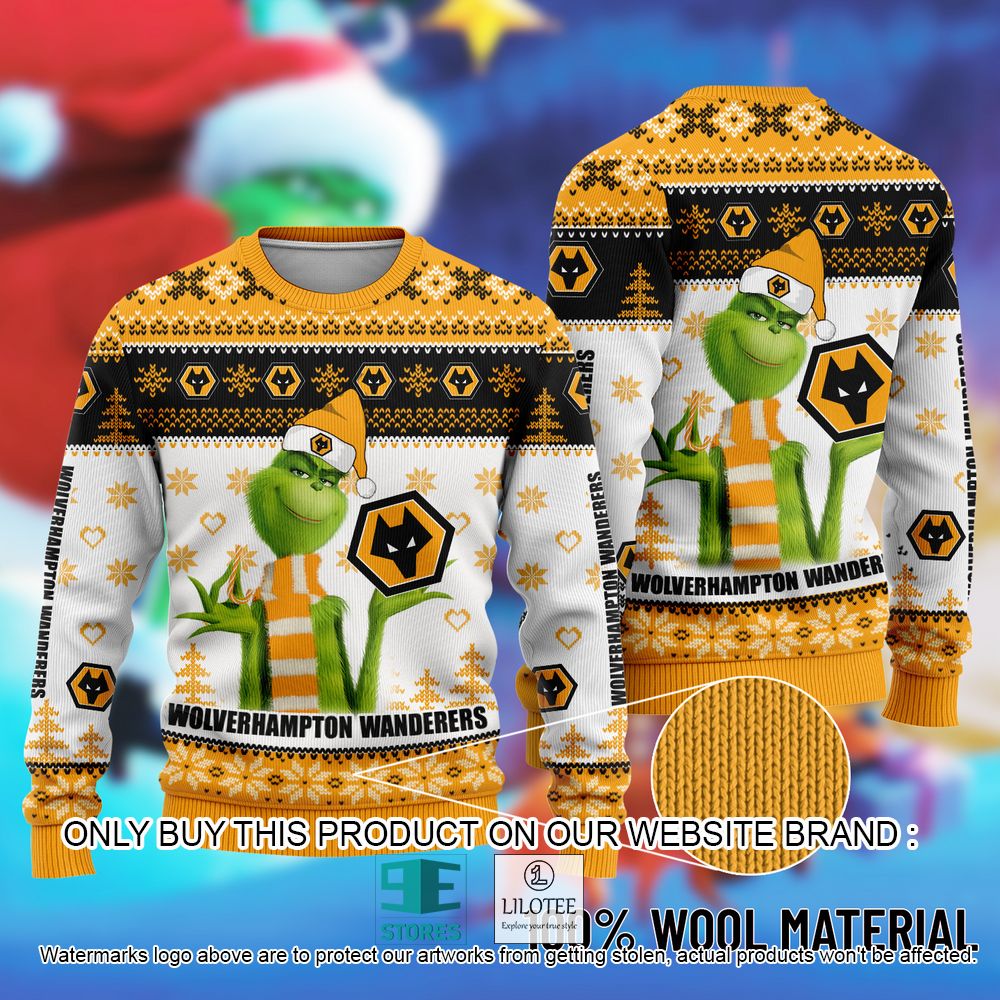 Wolverhampton Wanderers The Grinch Christmas Ugly Sweater - LIMITED EDITION 1