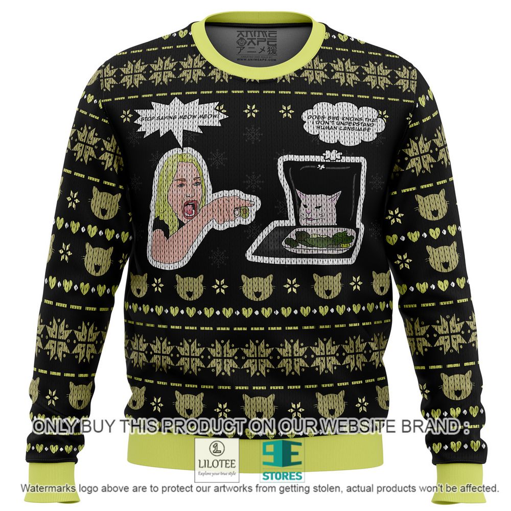 Woman Yelling At Cat Meme Funny Christmas Sweater - LIMITED EDITION 20