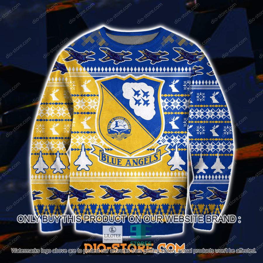 Blue Angels Ugly Christmas Sweater, Sweatshirt 9