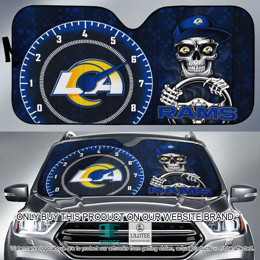 Los Angeles Rams Skull Cap Car Sunshade - LIMITED EDITION 9