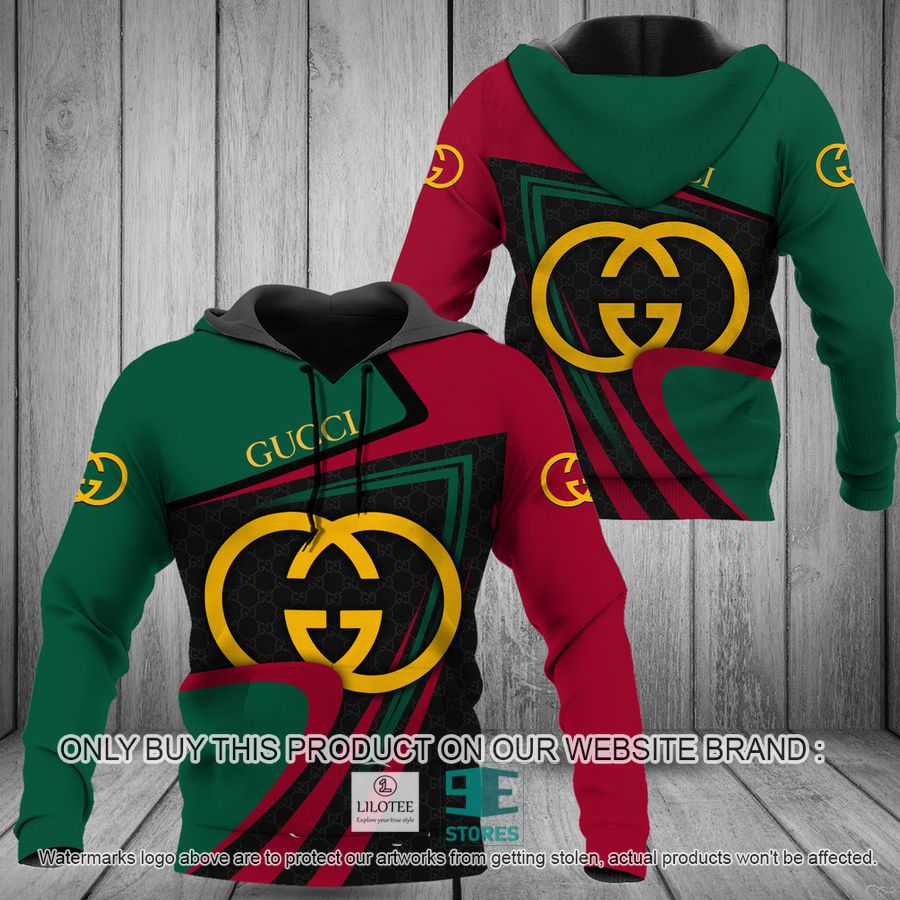 Yellow Gucci Green Red 3D All Over Print Hoodie 8