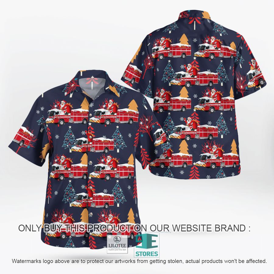 York County, Virginia, York County Department of Fire and Life Safety Christmas Hawaiian Shirt 8