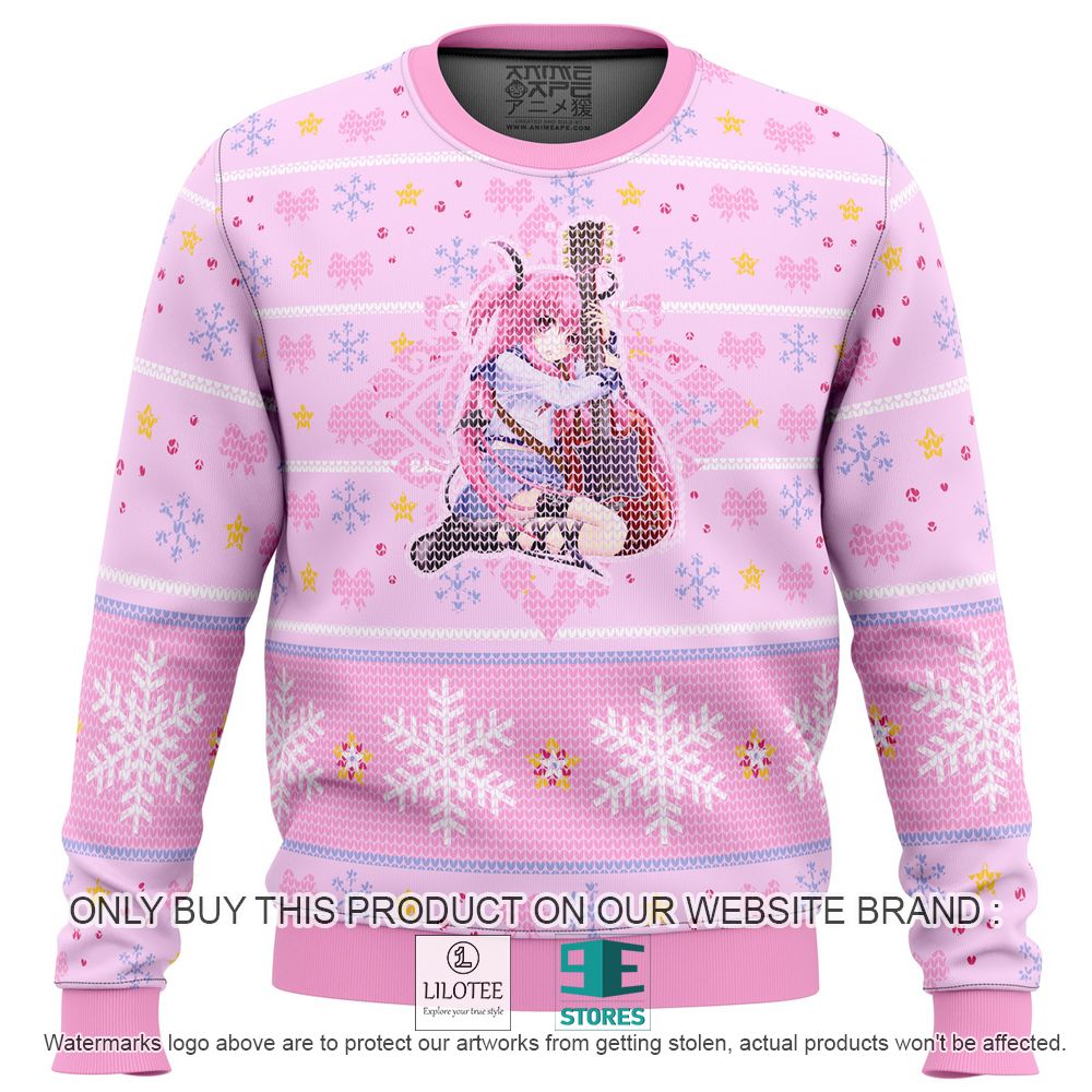Yui Angel Beats Anime Love Guitar Ugly Christmas Sweater - LIMITED EDITION 10
