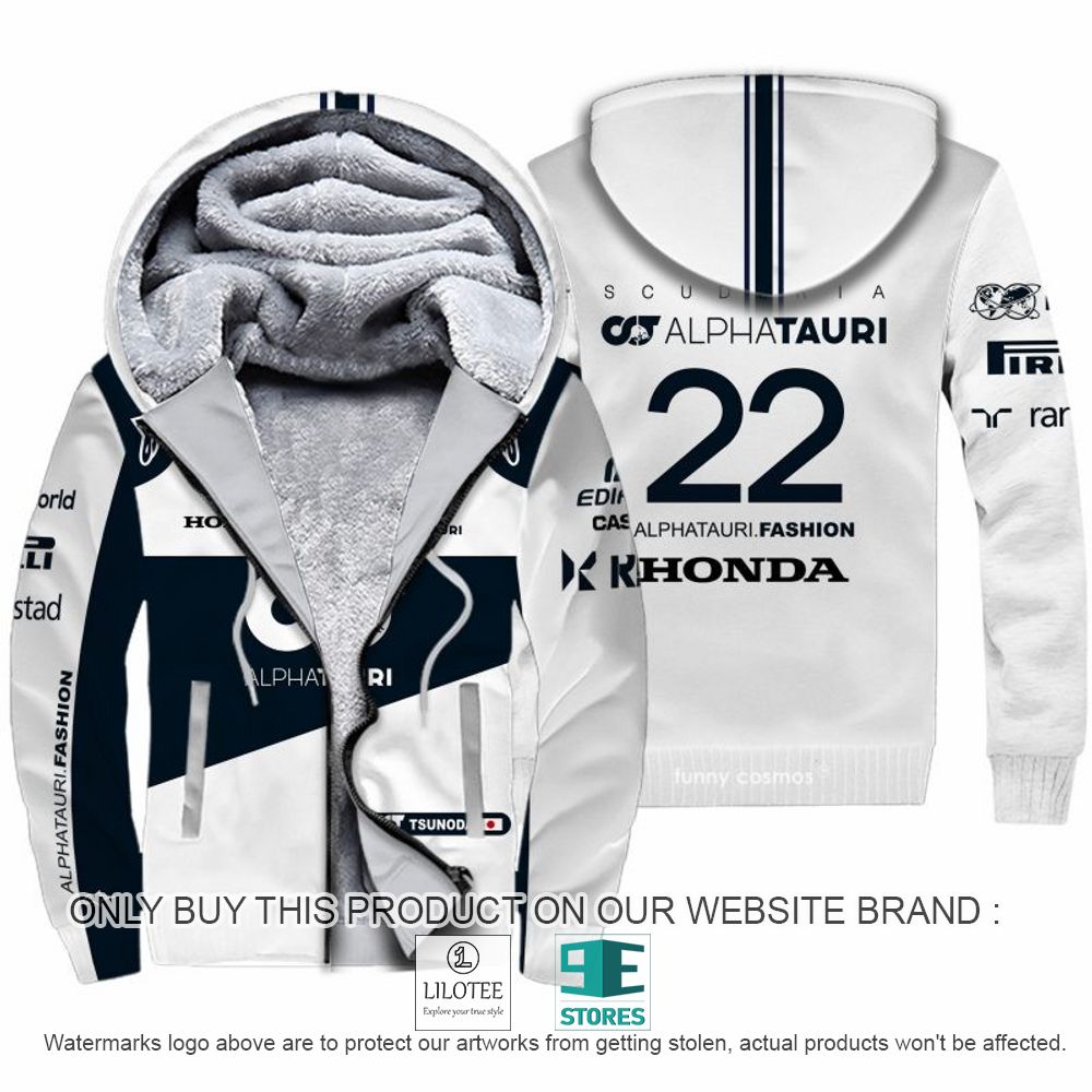 Yuki Tsunoda Racing Formula 1 2022 Alphatauri 3D Fleece Hoodie - LIMITED EDITION 10