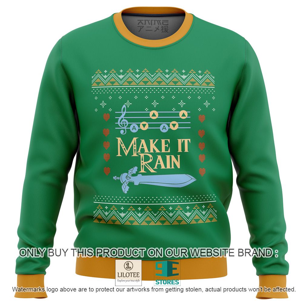 Zelda Make it Rain Ugly Christmas Sweater - LIMITED EDITION 10