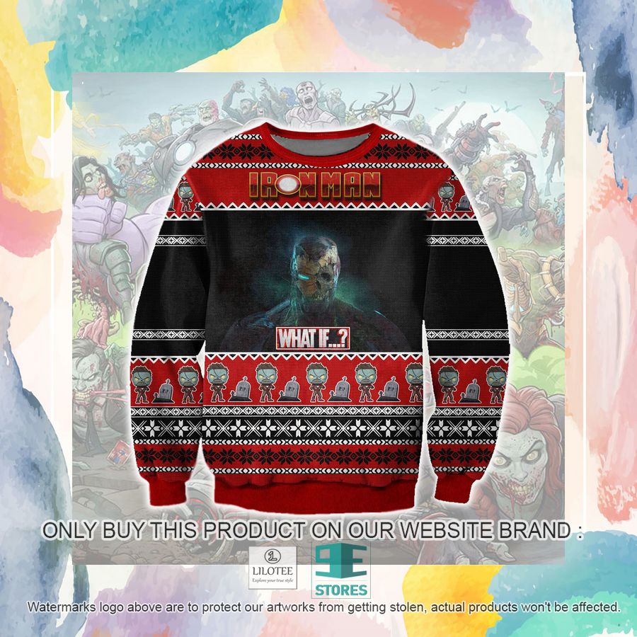 Zombie Iron Man Ugly Christmas Sweater, Sweatshirt 3 Zombie Iron Man Ugly Christmas Sweater, Sweatshirt - Image 3