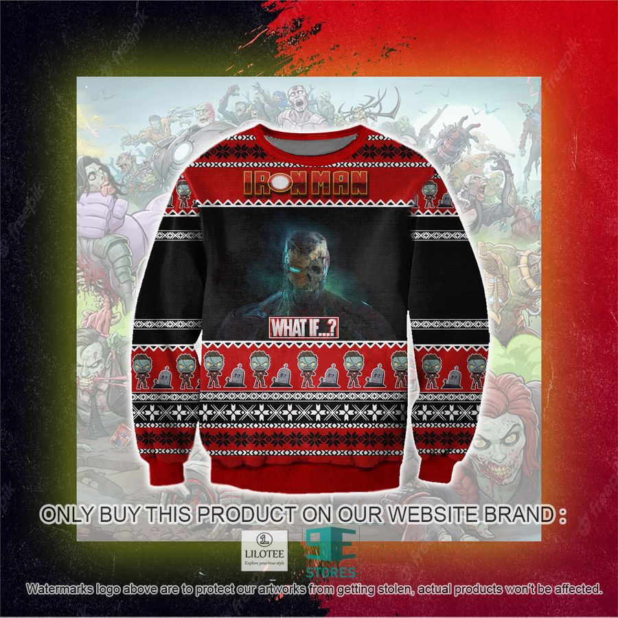 Zombie Iron Man Ugly Christmas Sweater, Sweatshirt 5 Zombie Iron Man Ugly Christmas Sweater, Sweatshirt - Image 5