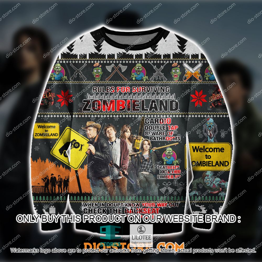 Zombieland Comedy Film Rules For Surviving Christmas Ugly Sweater - LIMITED EDITION 10