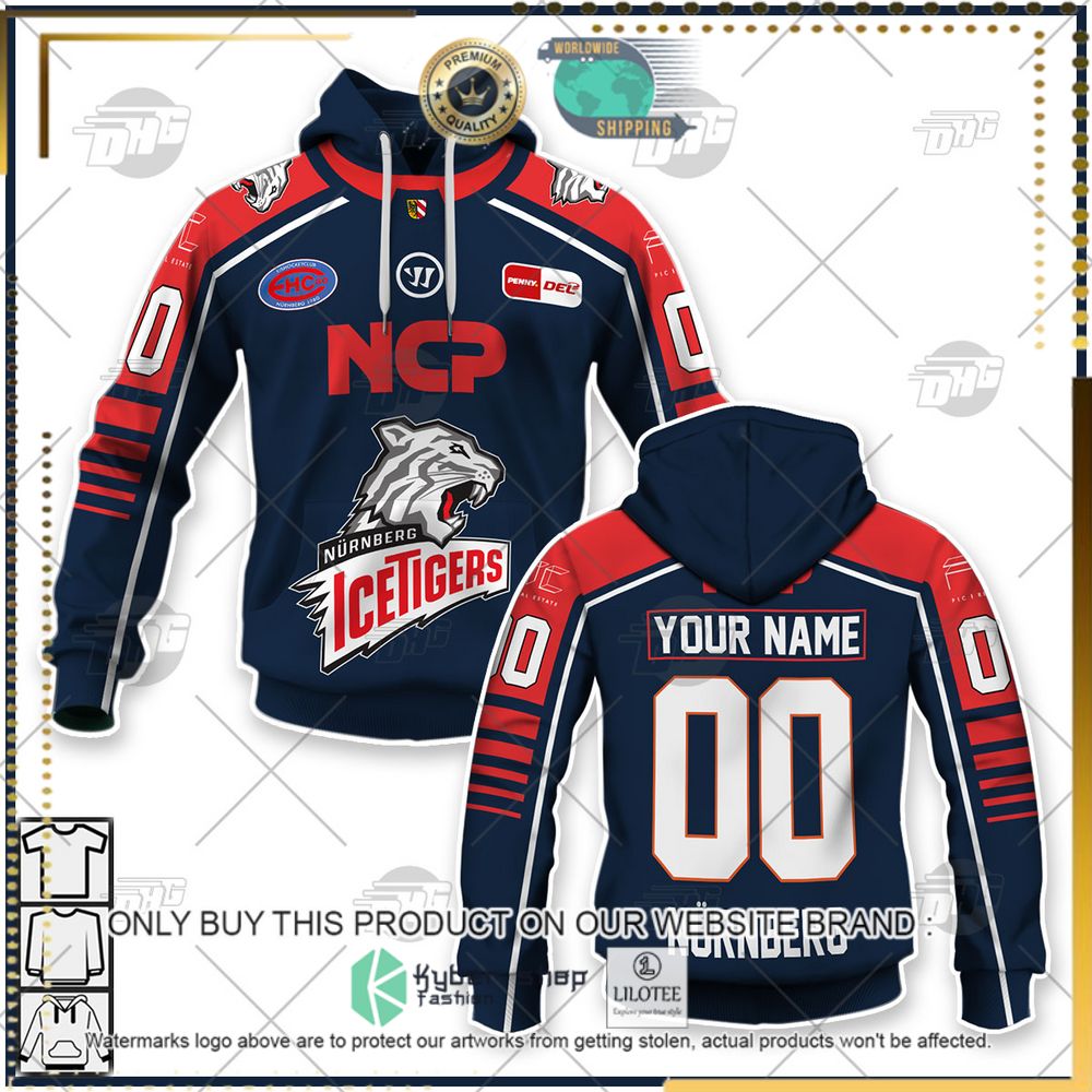 personalized del nurnberg ice tigers red navy 3d hoodie shirt 1 37200