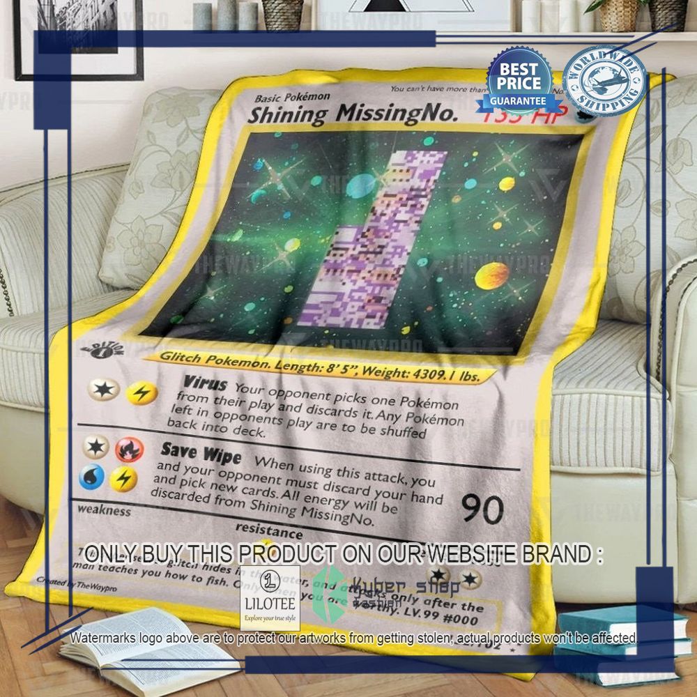 1st Edition MissingNo Holo Rare Vintage Blanket - LIMITED EDITION 8