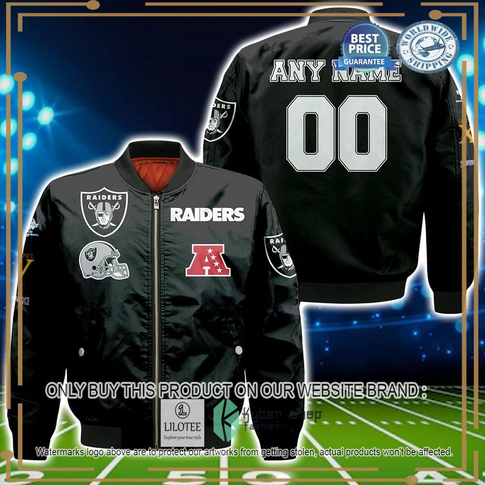 Personalized Las Vegas Raiders NFL Bomber Jacket - LIMITED EDITION 6