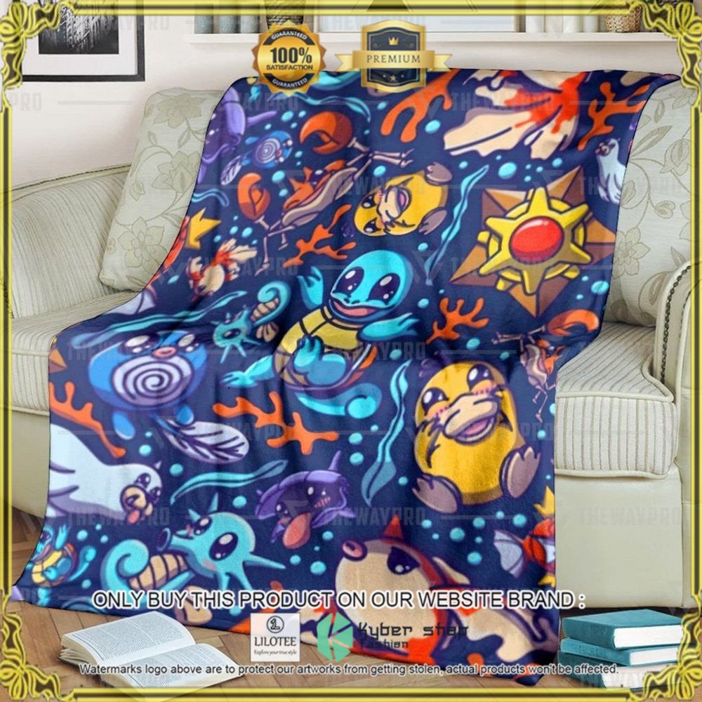 Water Custom Pokemon Soft Blanket - LIMITED EDITION 6