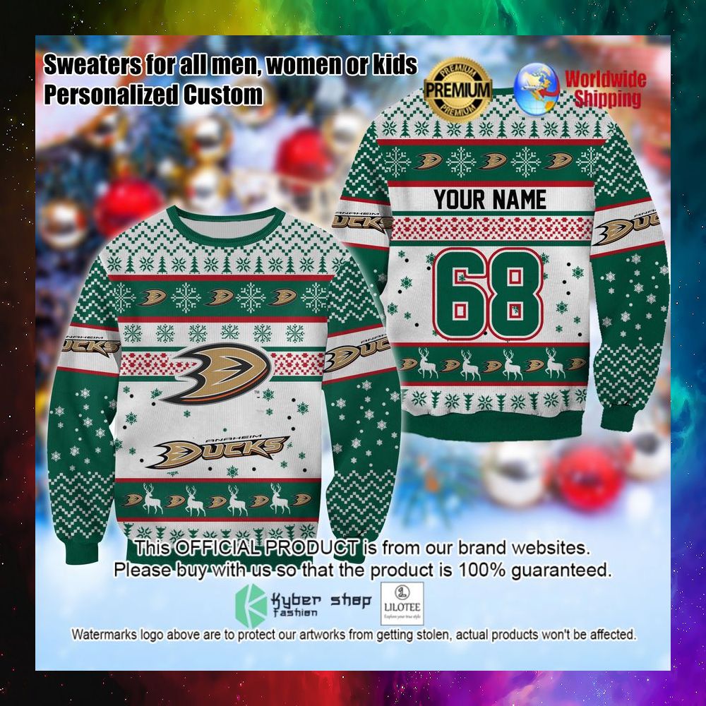 nhl anaheim ducks personalized christmas sweater 1 188