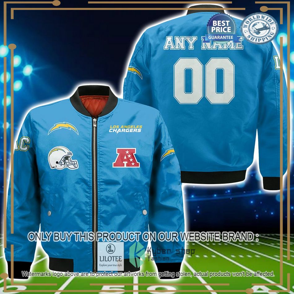 Personalized Los Angeles Chargers NFL Bomber Jacket - LIMITED EDITION 5