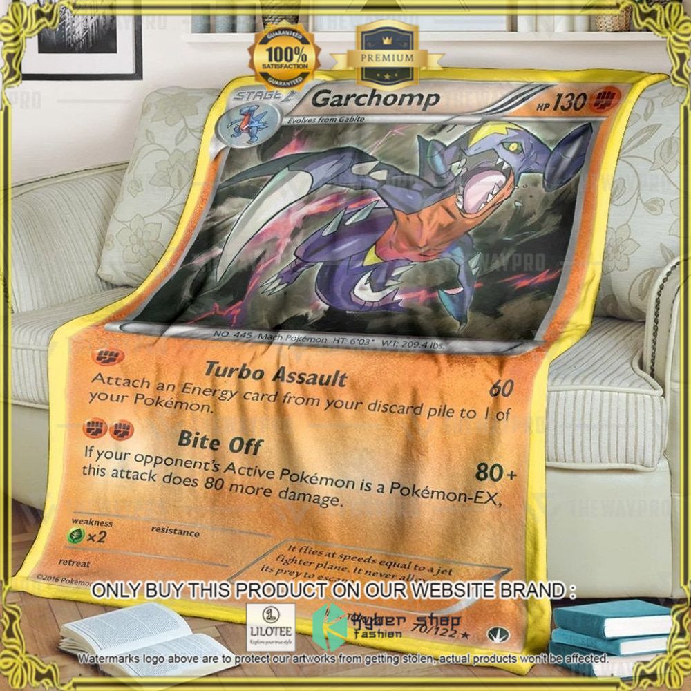 Garchomp Breakpoint Custom Pokemon Soft Blanket - LIMITED EDITION 9