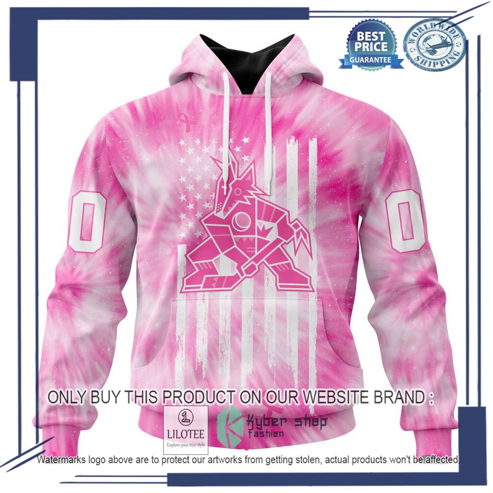 Personalized NHL Arizona Coyotes Special Pink Tie Dye Hoodie, Shirt 18