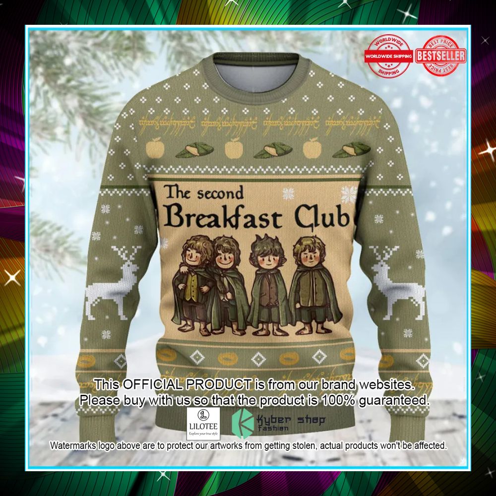 lord of the ring the second breakfast club sweater christmas 1 92