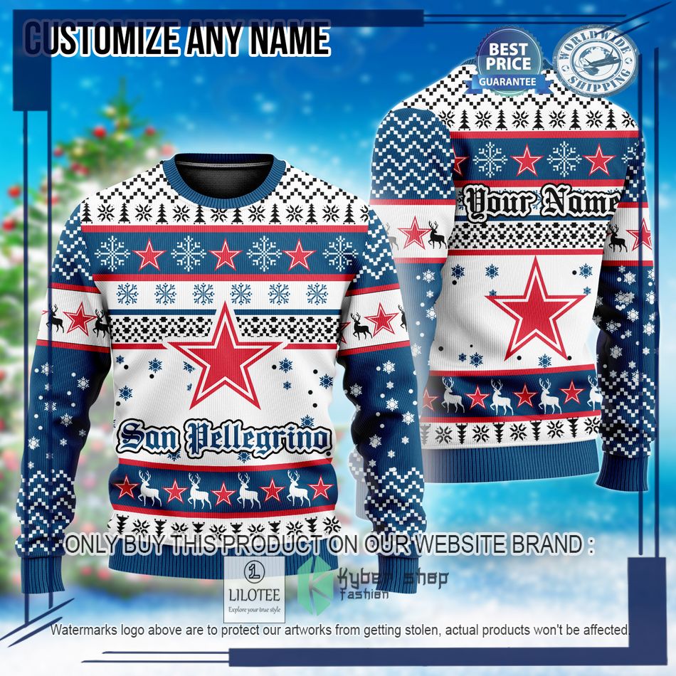 personalized san pellegrino water christmas sweater 1 5587