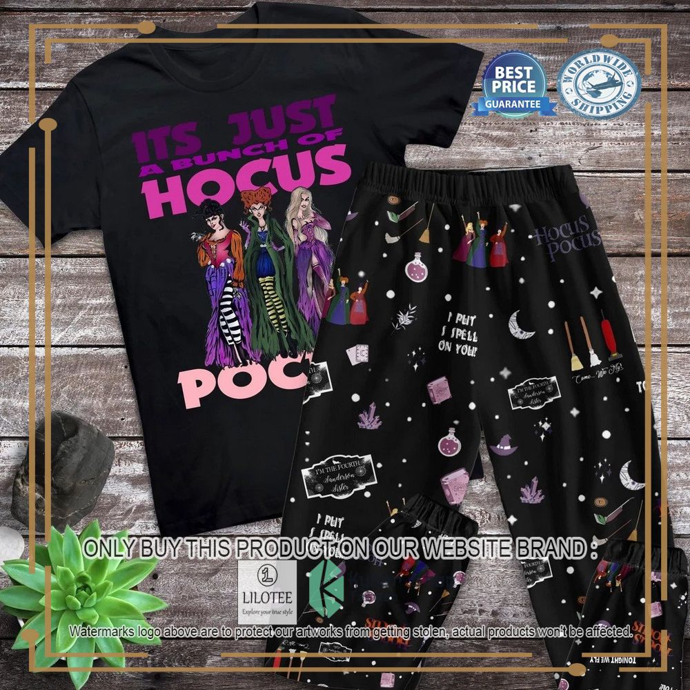 A Bunch Of Hocus Pocus Black Pajamas Set 5