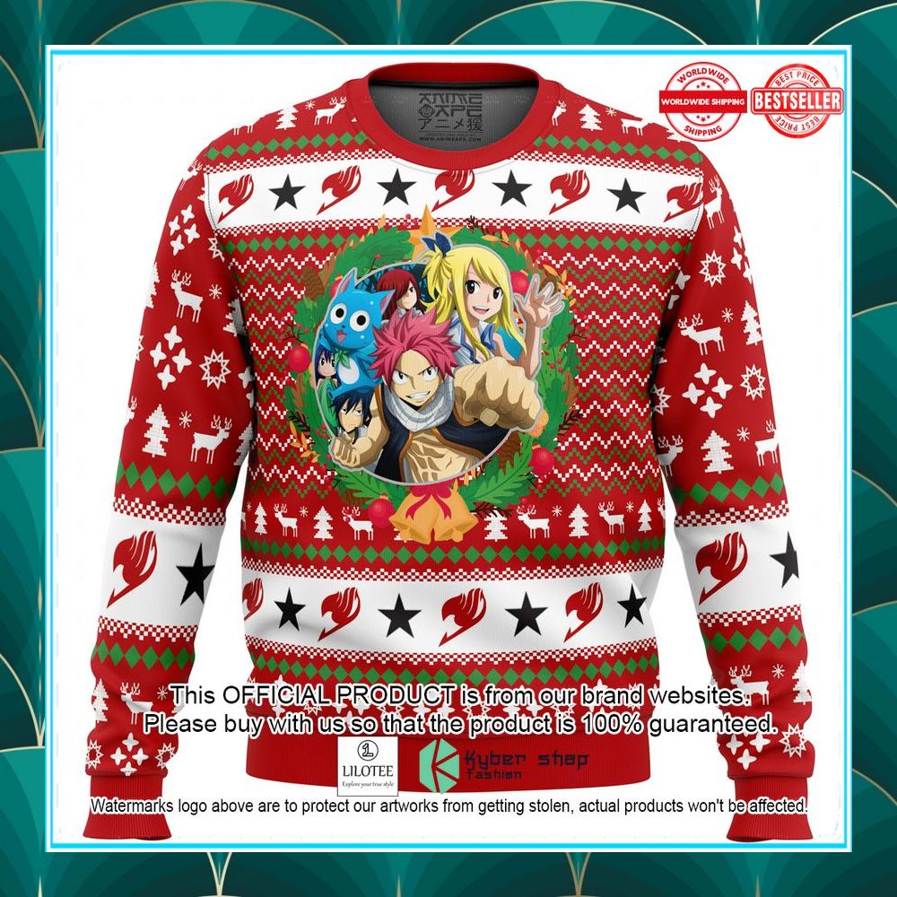a christmas tail fairy tail christmas sweater 1 328