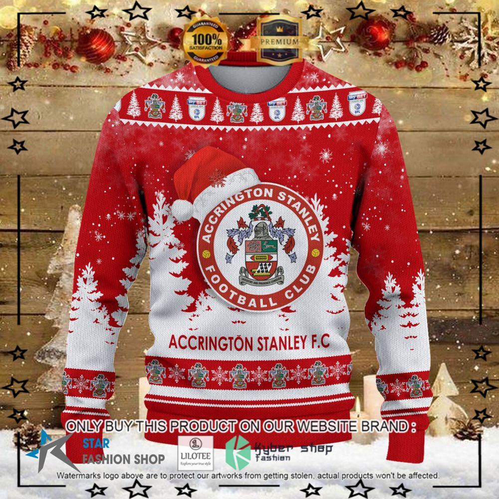 accrington stanley f c red white christmas sweater 1 24559