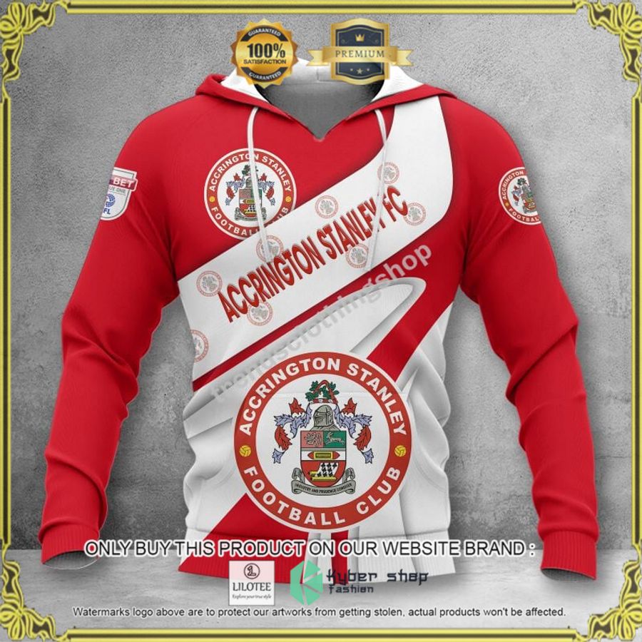 accrington stanley fc white red 3d hoodie shirt 1 7793