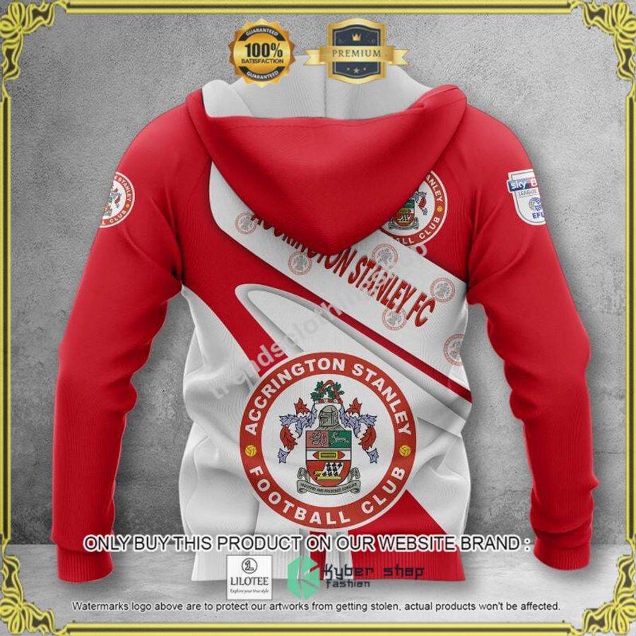 accrington stanley fc white red 3d hoodie shirt 2 45338