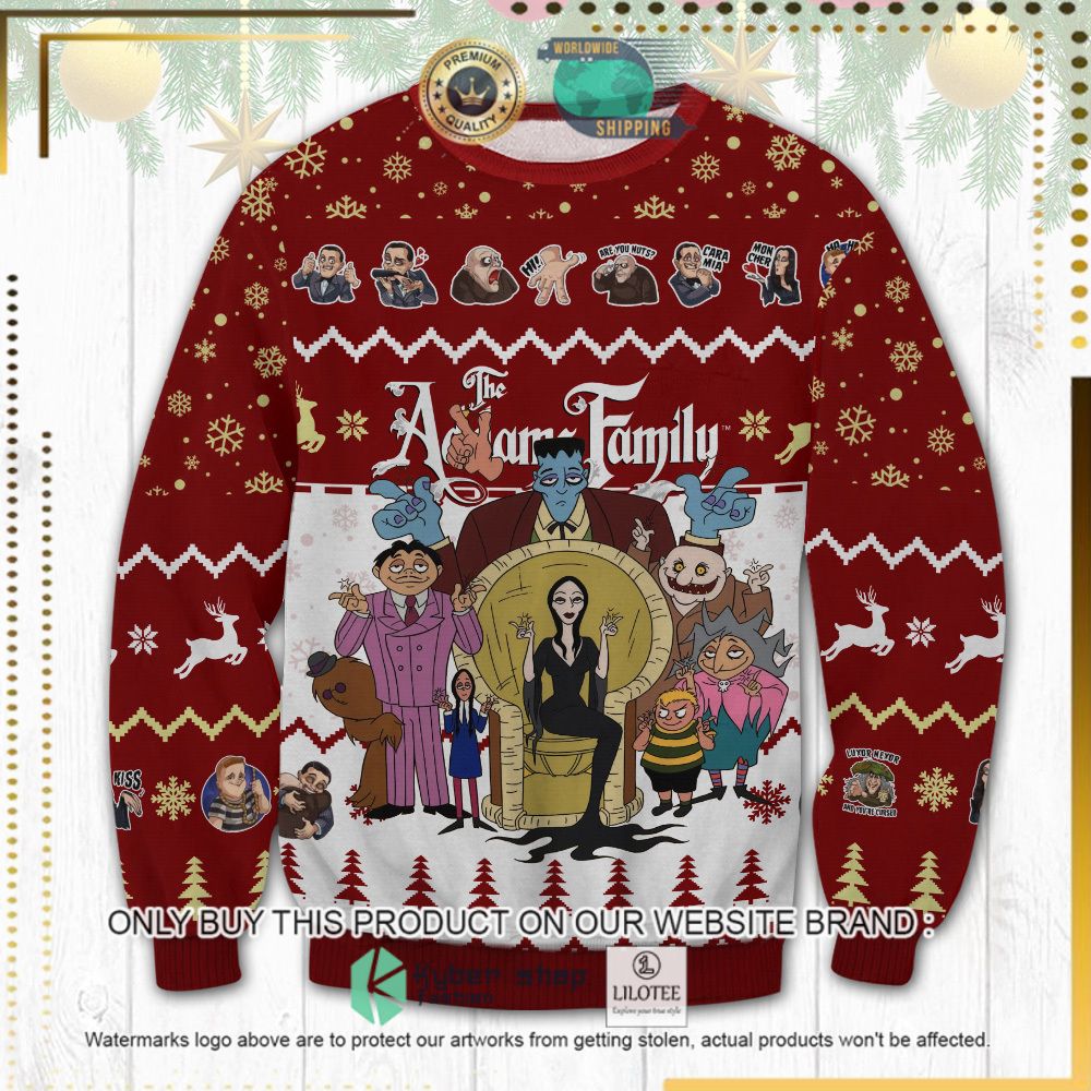 addams family red ugly sweater 1 68440