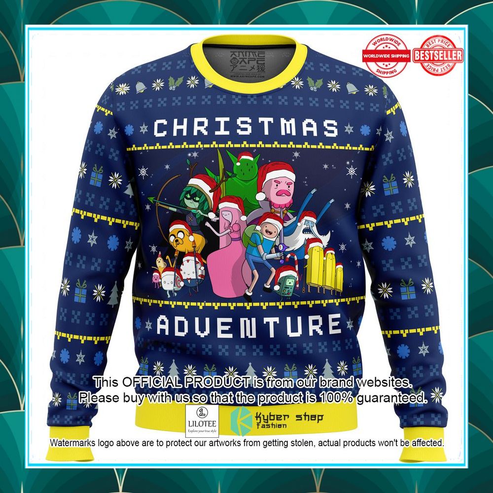 adventure time christmas quest christmas sweater 1 359
