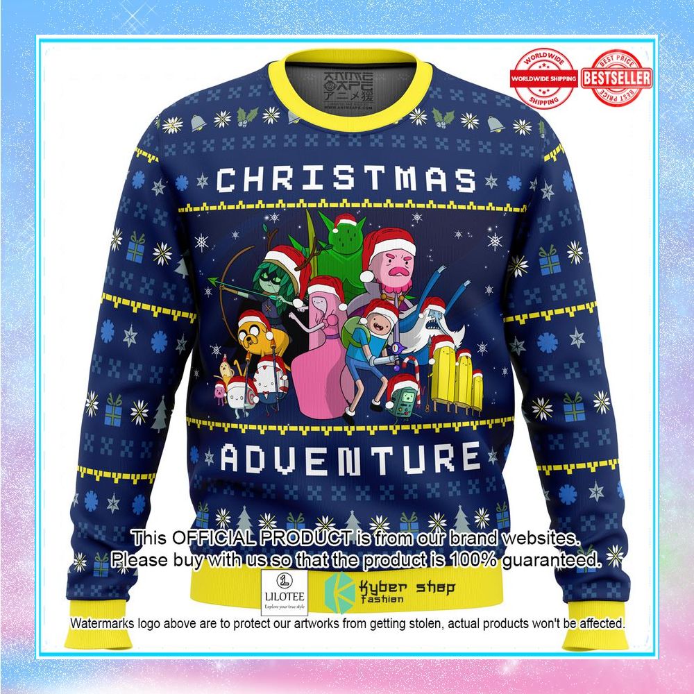 adventure time christmas quest christmas sweater 1 944