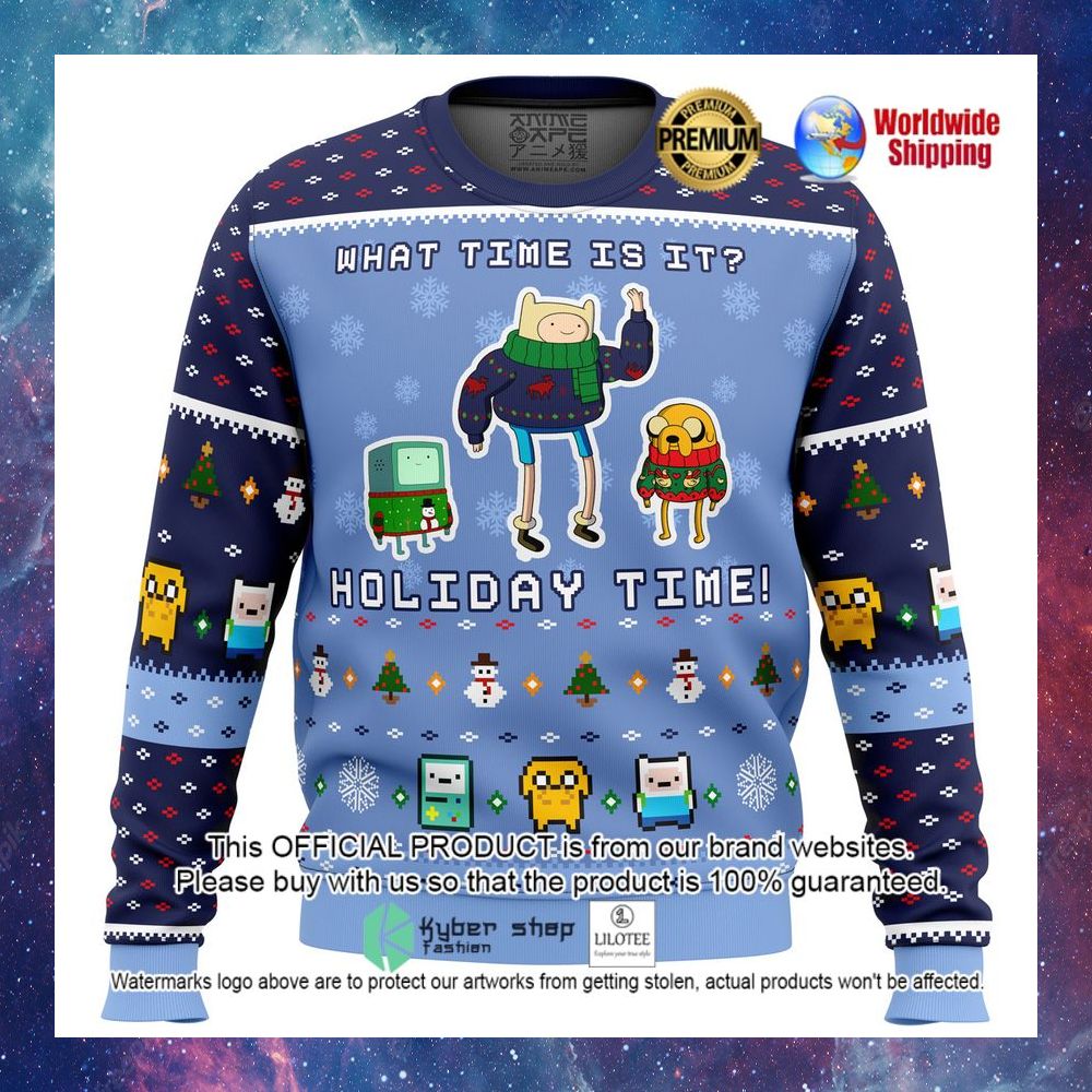 adventure time what time is it holiday time christmas sweater 1 351