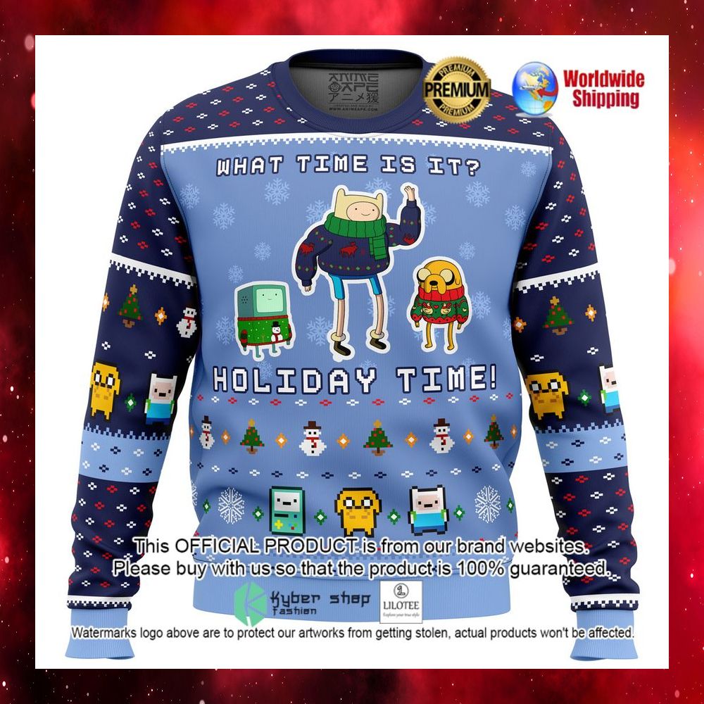 adventure time what time is it holiday time christmas sweater 1 750