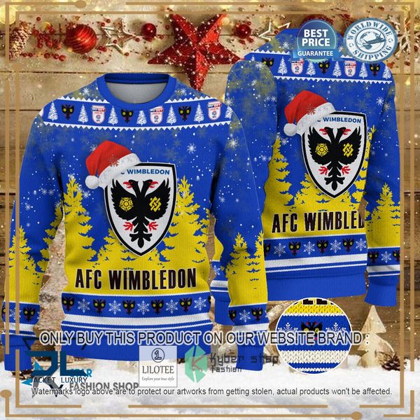 afc wimbledon blue christmas sweater 1 74517