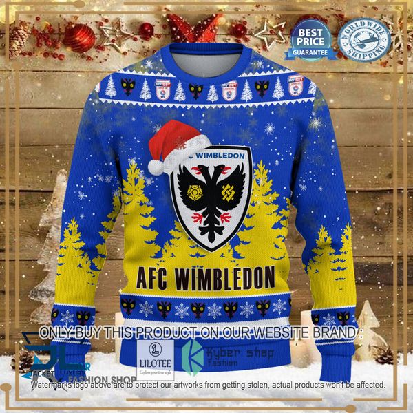 afc wimbledon blue christmas sweater 2 50802
