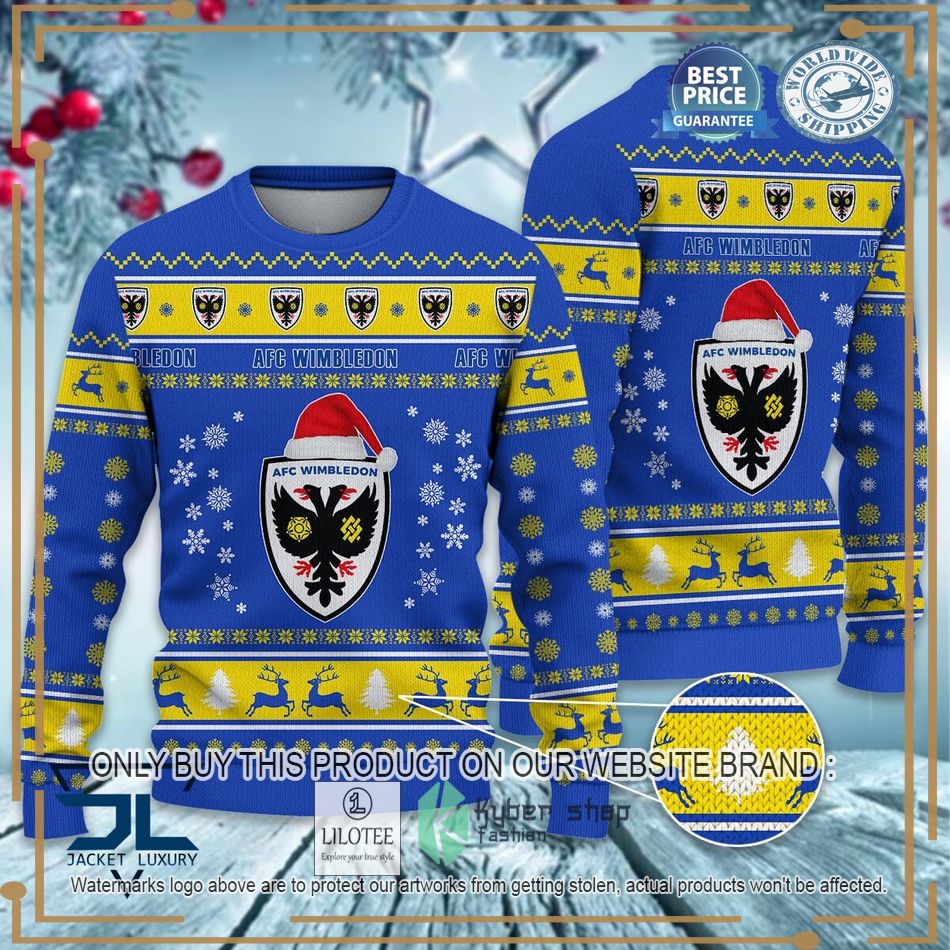 AFC Wimbledon EFL Ugly Christmas Sweater - LIMITED EDITION 6