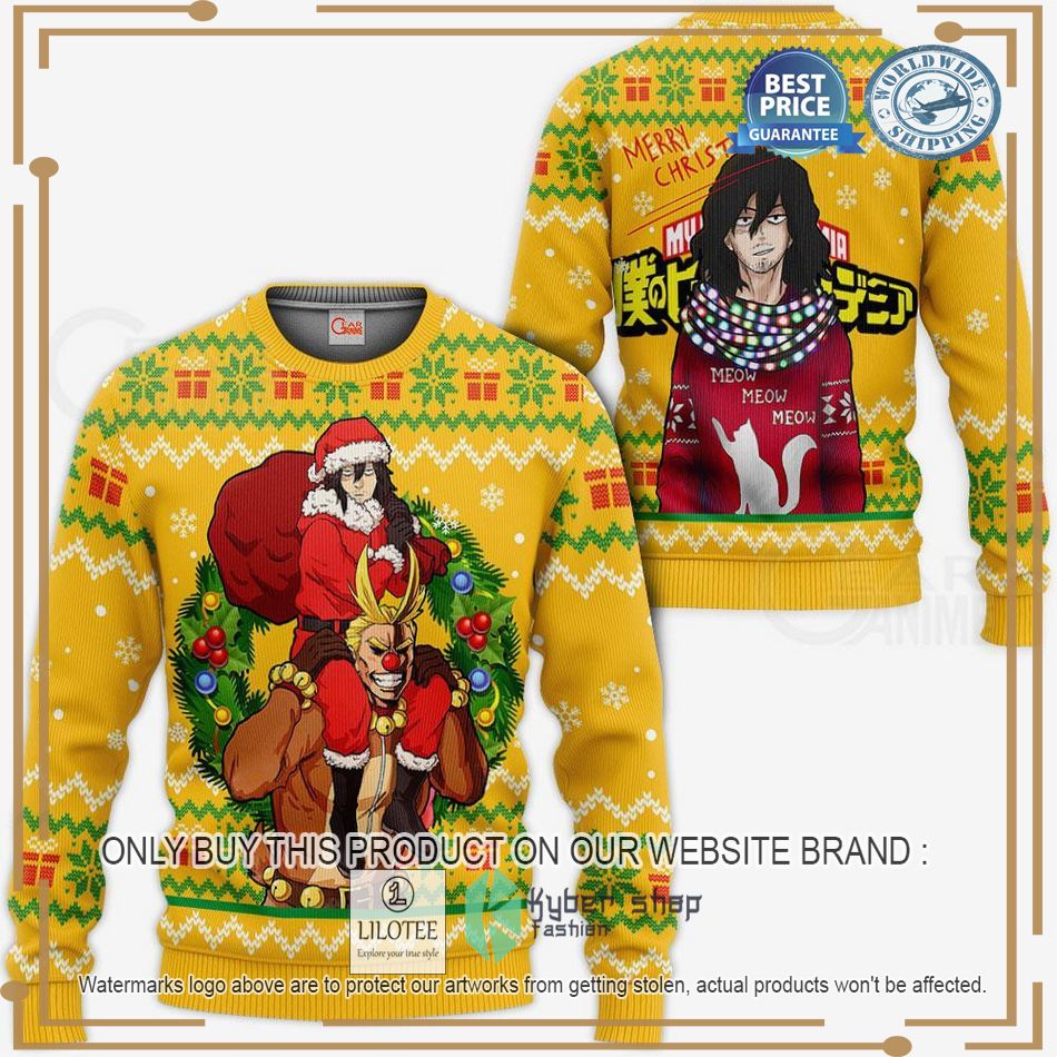 Aizawa x All Might Ugly Christmas Sweater 2