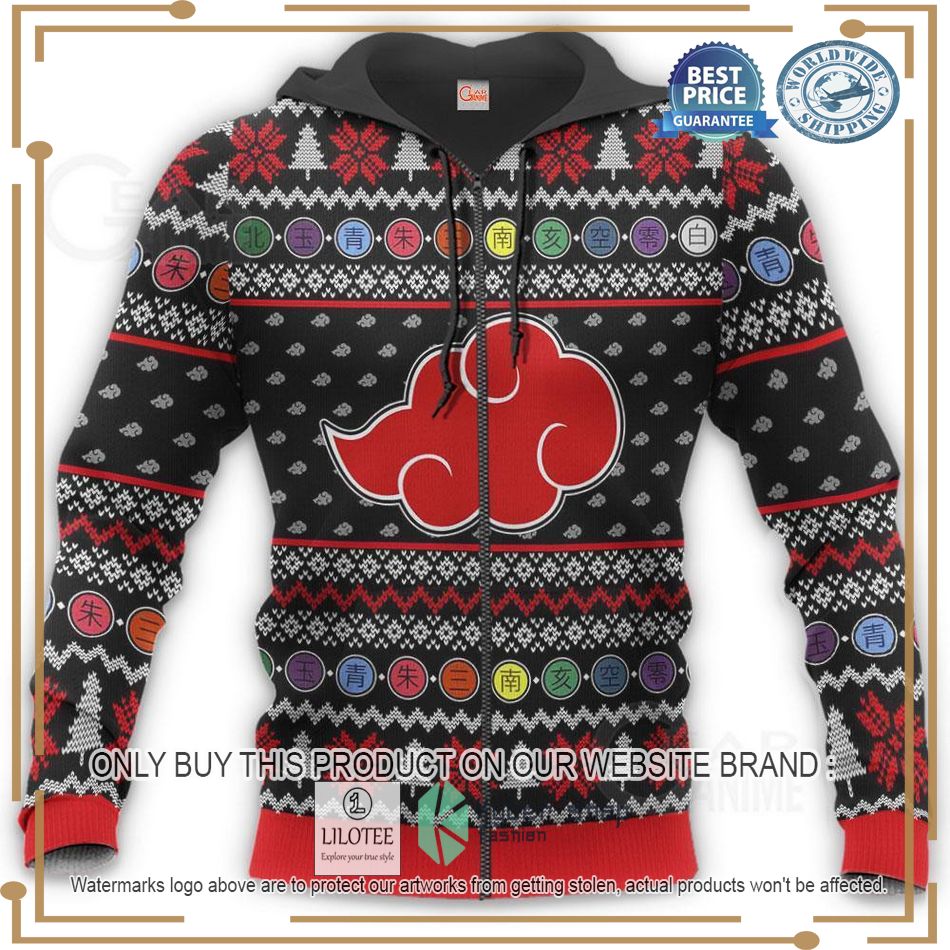 Alternative view of Akatsuki Naruto Anime Sweater, Hoodie - LIMITED EDITION