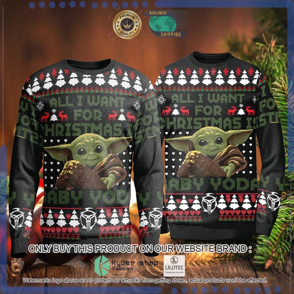 all i want for christmas is baby yoda star wars christmas sweater 1 13917