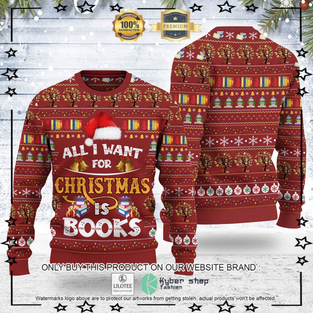 all i want for christmas is books christmas sweater 1 45169