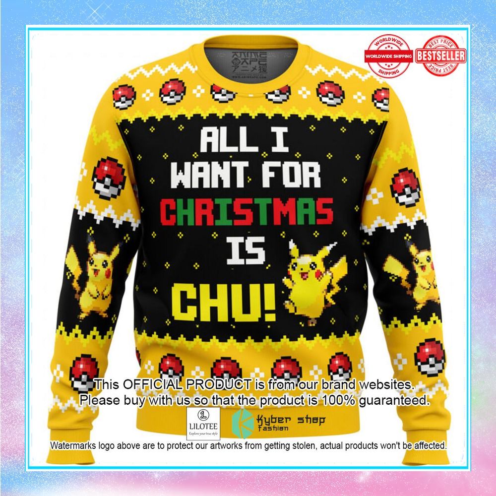 all i want picachu pokemon sweater christmas 1 803