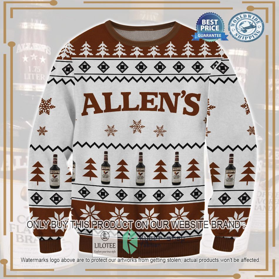 allens coffee ugly christmas sweater 1 91699