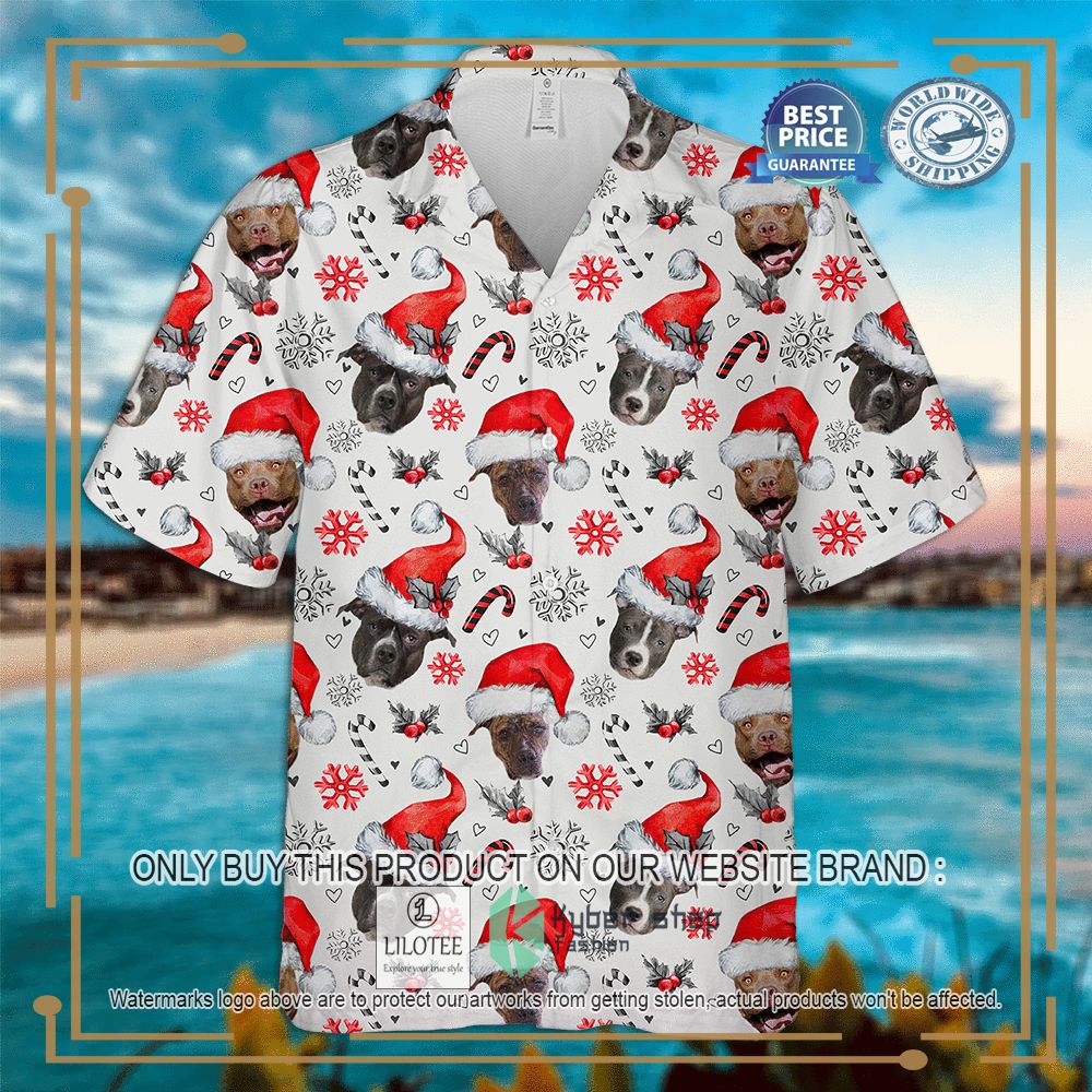 American Pitbull Christmas Hawaiian Shirt 4