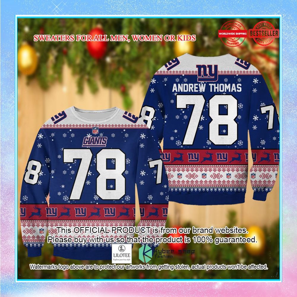 andrew thomas new york giants christmas sweater 1 388