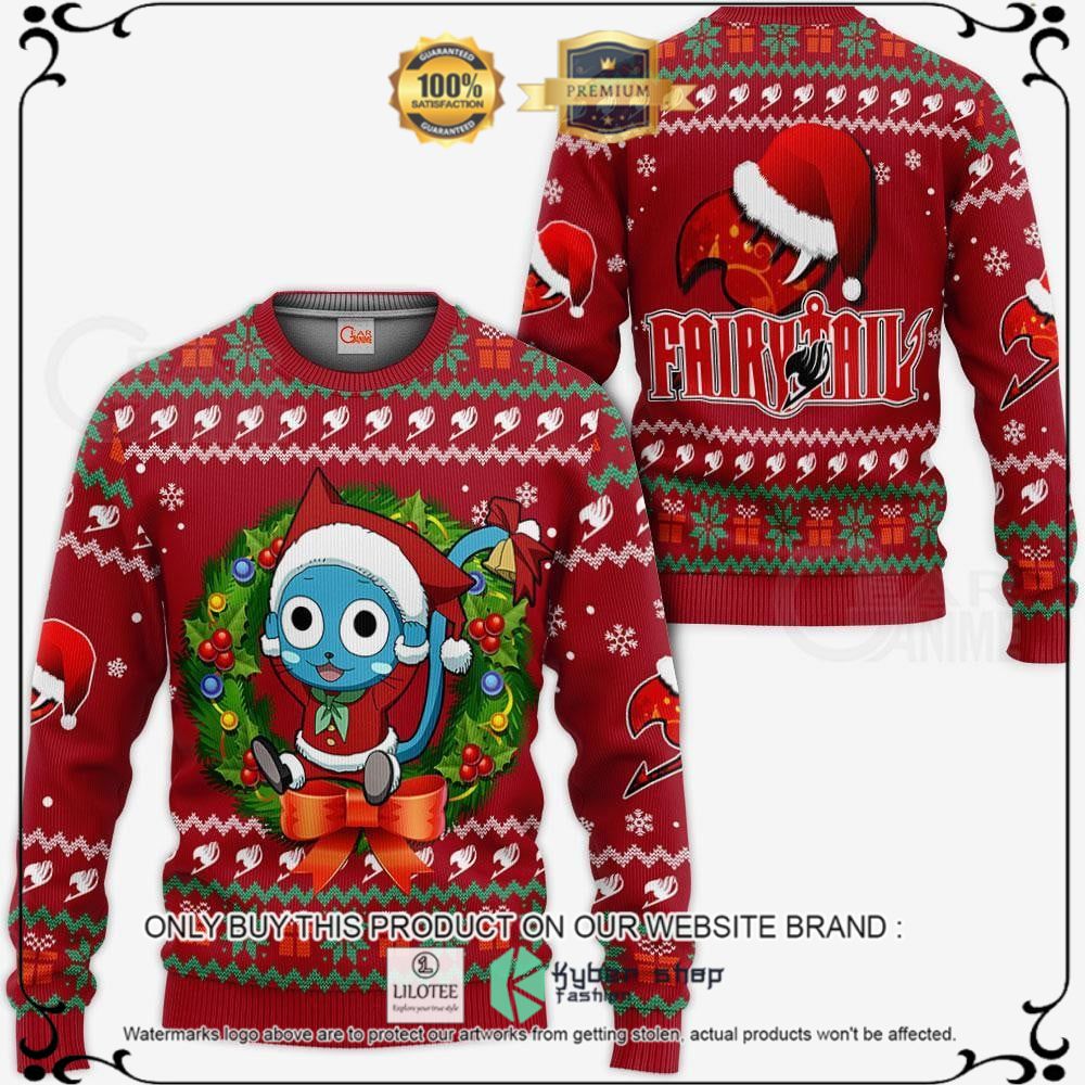 Anime Fairy Tail Happy Ugly Christmas Sweater, Hoodie - LIMITED EDITION 11