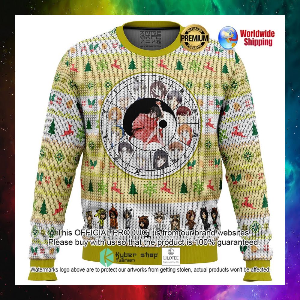 anime fruits basket chinese zodiac christmas sweater 1 653